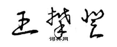 曾庆福王攀登草书个性签名怎么写