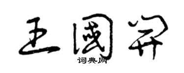 曾庆福王国开草书个性签名怎么写