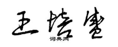 曾庆福王培盛草书个性签名怎么写