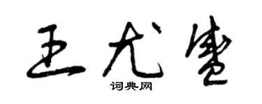 曾庆福王尤盛草书个性签名怎么写