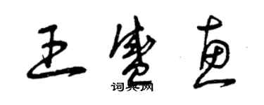 曾庆福王盛惠草书个性签名怎么写