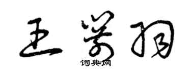 曾庆福王箭羽草书个性签名怎么写