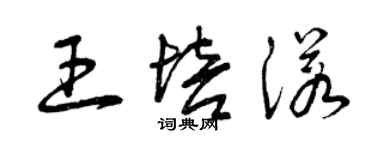 曾庆福王培诺草书个性签名怎么写