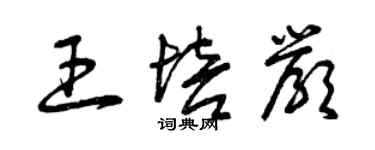曾庆福王培严草书个性签名怎么写