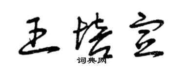 曾庆福王培宣草书个性签名怎么写