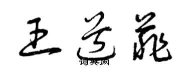 曾庆福王道菲草书个性签名怎么写