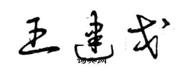 曾庆福王建戈草书个性签名怎么写