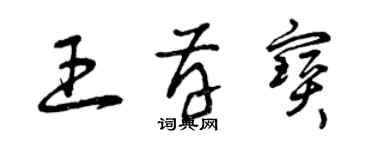曾庆福王存宝草书个性签名怎么写