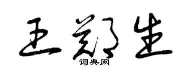 曾庆福王郑生草书个性签名怎么写