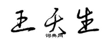 曾庆福王夭生草书个性签名怎么写