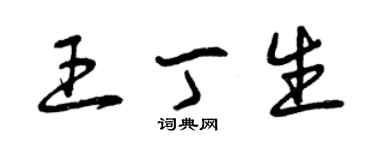 曾庆福王丁生草书个性签名怎么写