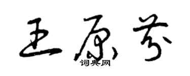 曾庆福王原芬草书个性签名怎么写