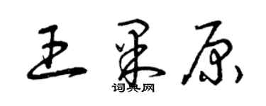曾庆福王果原草书个性签名怎么写