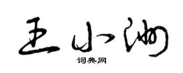 曾庆福王小洲草书个性签名怎么写