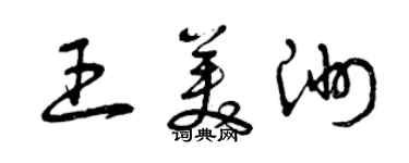 曾庆福王美洲草书个性签名怎么写