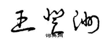 曾庆福王登洲草书个性签名怎么写