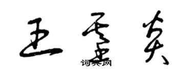 曾庆福王基炎草书个性签名怎么写