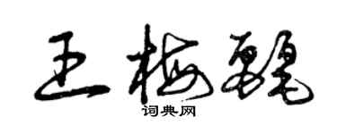 曾庆福王梅丽草书个性签名怎么写