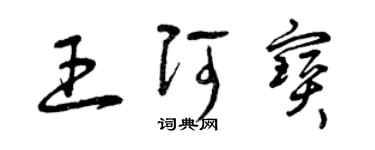曾庆福王阿宝草书个性签名怎么写