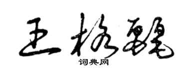 曾庆福王格丽草书个性签名怎么写