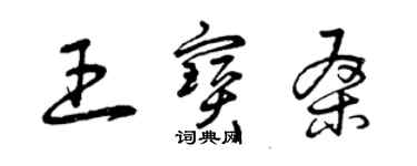 曾庆福王宝桑草书个性签名怎么写
