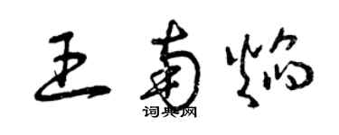 曾庆福王南焰草书个性签名怎么写