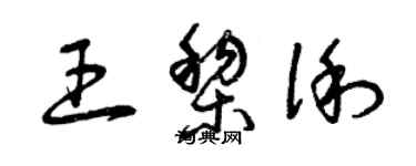 曾庆福王黎俐草书个性签名怎么写