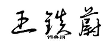 曾庆福王镇蔚草书个性签名怎么写