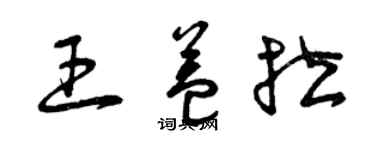 曾庆福王益拉草书个性签名怎么写