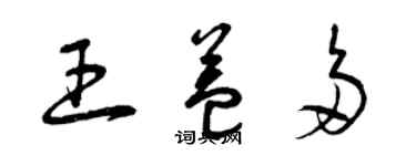 曾庆福王益多草书个性签名怎么写