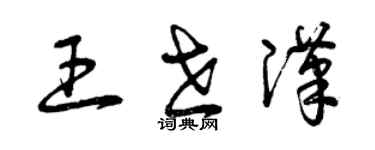 曾庆福王世汉草书个性签名怎么写
