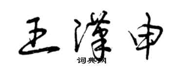 曾庆福王汉申草书个性签名怎么写