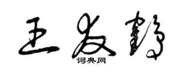 曾庆福王友鹤草书个性签名怎么写