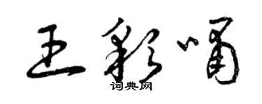 曾庆福王彩啸草书个性签名怎么写