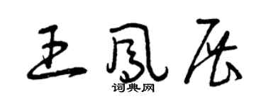 曾庆福王凤展草书个性签名怎么写