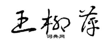 曾庆福王柳萍草书个性签名怎么写