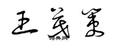 曾庆福王茂策草书个性签名怎么写