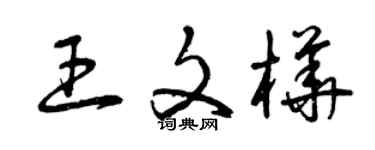 曾庆福王文桦草书个性签名怎么写