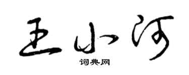 曾庆福王小河草书个性签名怎么写