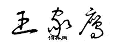 曾庆福王家鹰草书个性签名怎么写