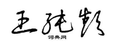 曾庆福王纯频草书个性签名怎么写