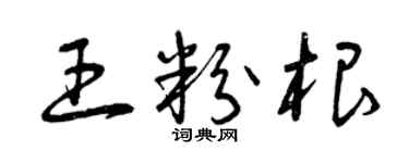 曾庆福王粉根草书个性签名怎么写