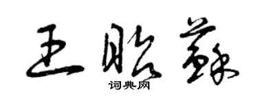 曾庆福王昭苏草书个性签名怎么写