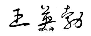 曾庆福王英勃草书个性签名怎么写