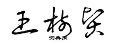 曾庆福王树贤草书个性签名怎么写