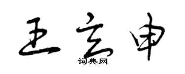 曾庆福王玄申草书个性签名怎么写