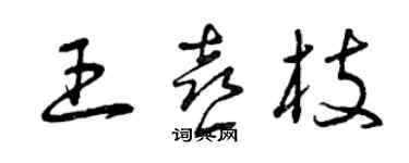 曾庆福王喜枝草书个性签名怎么写