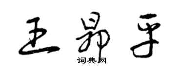 曾庆福王昂平草书个性签名怎么写