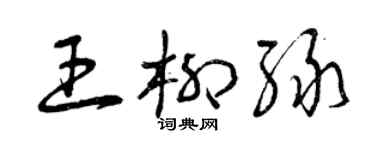 曾庆福王柳绿草书个性签名怎么写