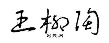 曾庆福王柳陶草书个性签名怎么写